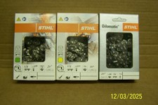 Three Used OEM Stihl 3/8 .050 72 Link Chainsaw Chains Look Pics Read Desc
