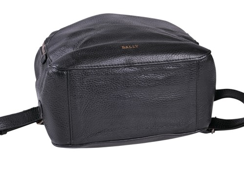 Bally of Switzerland Black Pebble Grain Leather Mini Backpack Purse Travel - Picture 9 of 12
