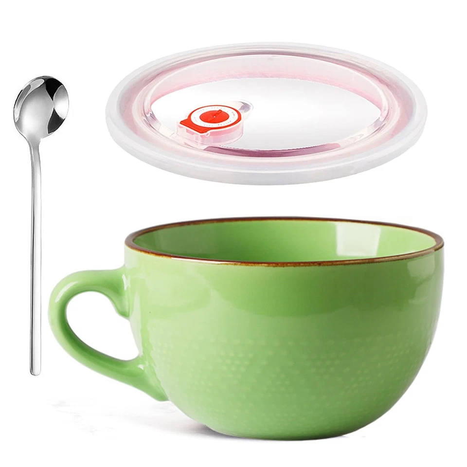 Groß Tasse Keramik, 700ml Groß Müslischalen mit Henkel, Salat Schale, Große T... - Bild 1 von 4