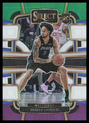 2023-24 Panini Select #76 Dereck Lively II Dallas Mavericks Tri-Color Prizms