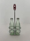 Vintage Coca-Cola Mini Bottle Green Glass Salt and Pepper Shakers New 4.25” Tall