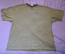 Vintage Old Navy Shirt Mens 2XL XXL Brown Ringer Neck 90s USA Made Preppy Logo