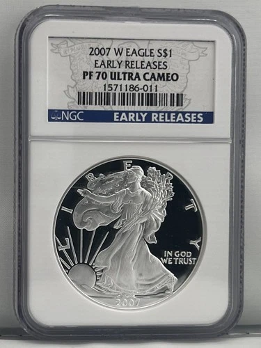2007-W $1 American Silver Eagle 1 oz NGC PF70 ULTRA CAMEO Early Release Proof