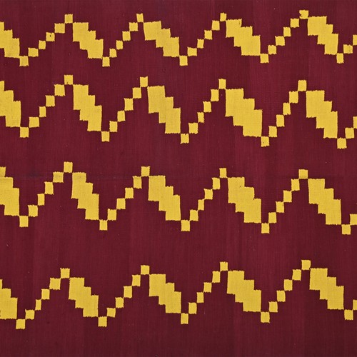 Vintage Handwoven Cotton 3.3x6.6 Ft. Reversible Chevron Non-Slip Living Room Rug - Picture 5 of 8
