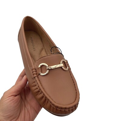 Aerosoles Womens Loafers Size Wide Cognac Vegan Leather - Main Image