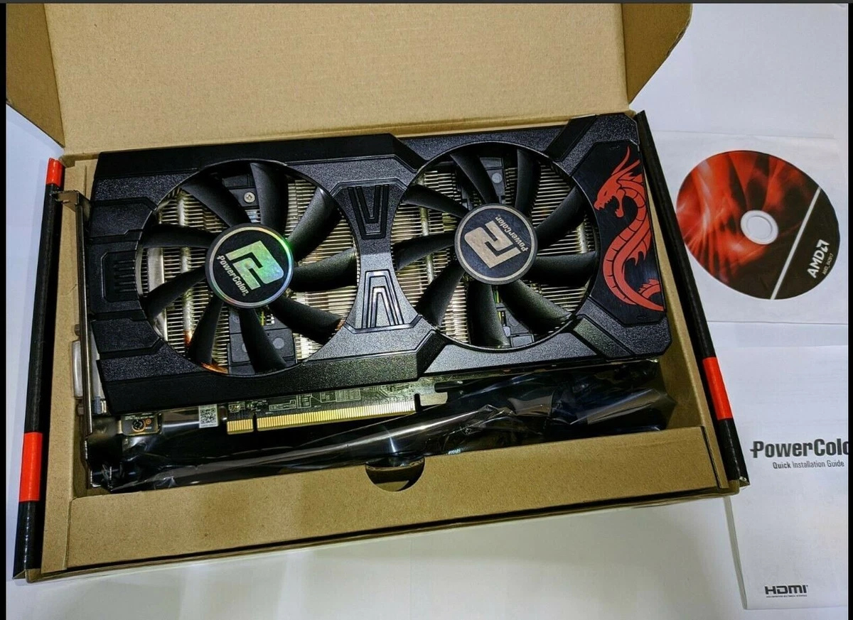 PowerColor AMD Radeon 570 Red Dragon GB DDR5 Card with box | eBay