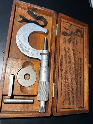 L.S. Starrett No. T230RL 0-1" Outside Micrometer w/orignal Box Machinist Tool - Afbeelding 5 van 6