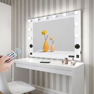 Heavy Duty Hollywood Vanity Mirror, Vanity Mirror With Lights And Desk Bluetooth