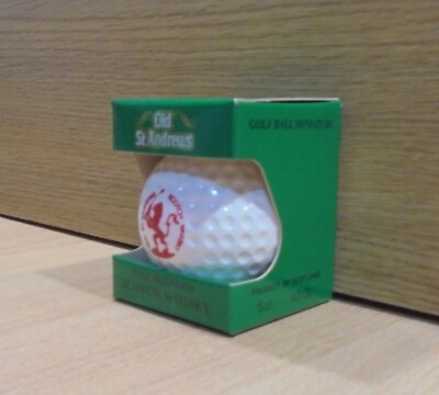 OLD ST. ANDREWS SCOTCH WHISKY ADVERTISIGN GOLF BALL MINIATURE