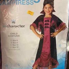 Midnight Vampiress Vampire Girl's Halloween Costume size 8 new