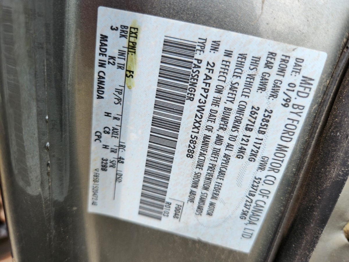 2003-2011 Ford Green Grand Marquis Crown Vic Mirror Cover Driver