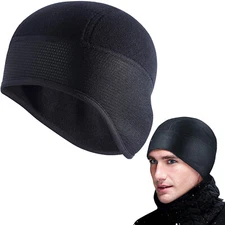 Winter Skull Cap Thermal Helmet Liner Cycling Running Beanie Hat with Ear Cover