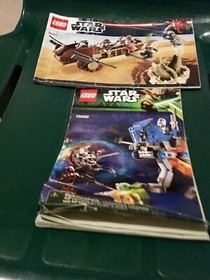 Lego Star Wars Instruction Manuel Booklets 9496  75002 Booklets Only bent covers