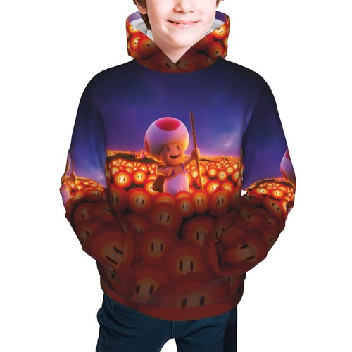 Super Mario Bros Game Cartoon Boys Hoodies Casual Pullover Sweatshirts 7-20 Year - Picture 19 of 30