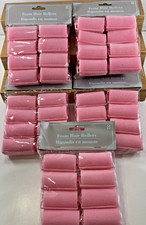 5X NEW SEALED 8 Pack Basic Solutions Pink 1" Foam Hair Rollers 40 Total
