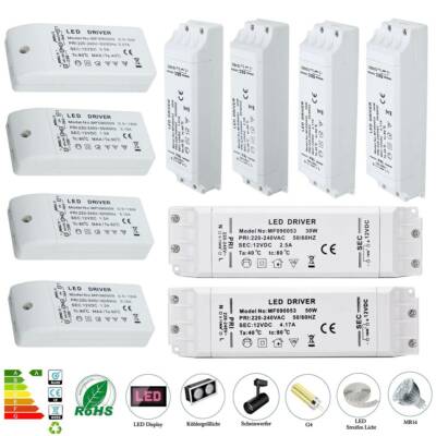 LED Trafo Transformator 6W-250W Driver Treiber Netzteil 12V DC AC G4 MR11 MR16
