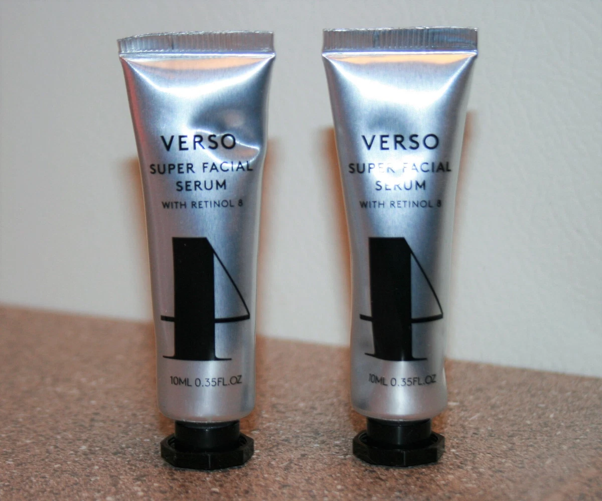 2 x VERSO 4 Super Facial Serum with Retinol 8 Travel Size 0.35oz / 10mL =  0.70oz