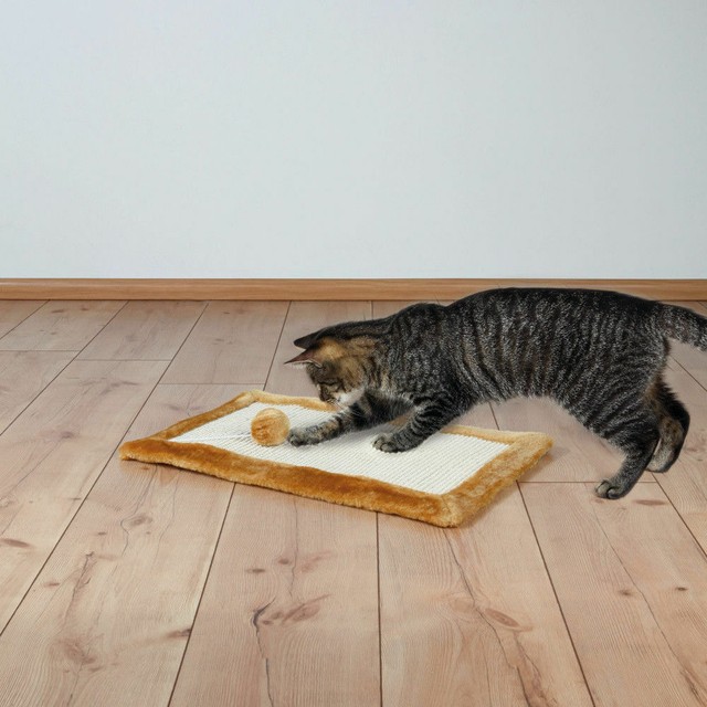 Trixie Cats Kitten Scratching Mat Floor/wall Mounted Plush Scratcher 55 X 35cm eBay