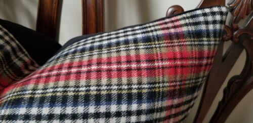 Ralph Lauren Collins Tartan Ancient Black Italian Wool Tartan Menswear Pillow Cv - Picture 4 of 12
