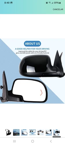 Power Mirror For 2003-2006 GMC Sierra 1500 Rh-Lh Power  With Signal Light,yukon,