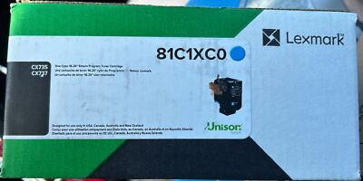 Lexmark CX735 Return Program Toner Cartridge Cyan 81C1XC0