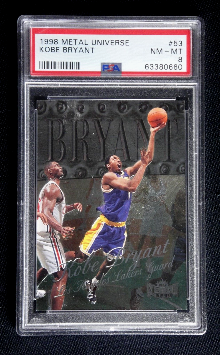 KOBE BRYANT 1998 METAL UNIVERSE SKYBOX PSA 8 NM/MT #53 HOF 