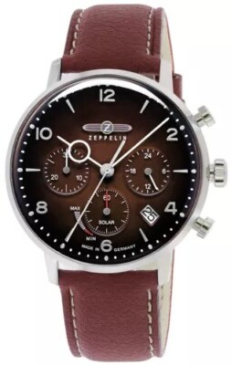 Zeppelin 8086-2 Hindenburg Solar Chronograph Men's Watch New