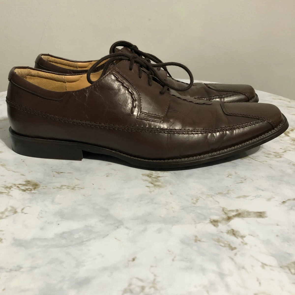 Todd Welsh Mens Size 9.5M Shoes Brown Leather Lace Up Bicycle Toe Career Oxfords
