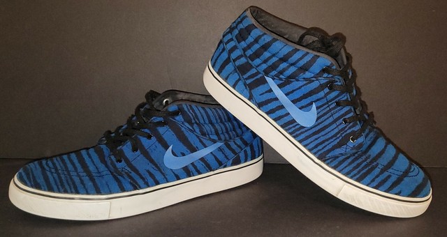 Size 10.5 - Nike Zoom Stefan Janoski Mid Premium Blue - 642061-401 for sale  online | eBay