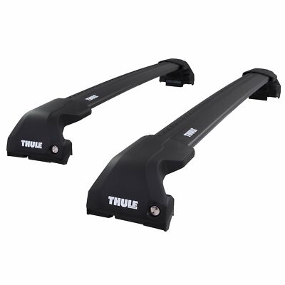 Thule WingBar Edge Black Aluminium Roof Bars Set for Audi A4 Avant 16-24  Rails UK