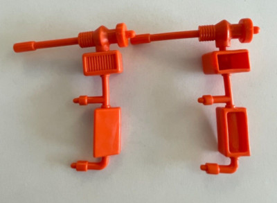 Vintage TMNT Action Figure Party Wagon Side Guns and Mirrors x2 Left & Right #1
