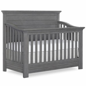 rustic gray baby crib