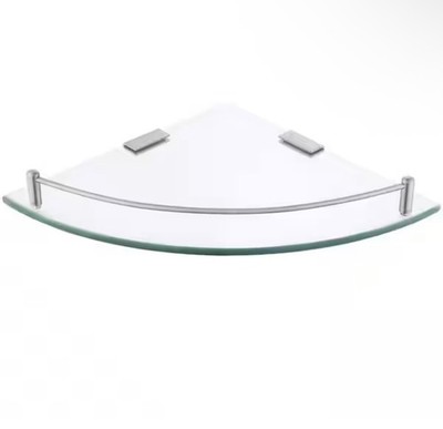 ACEHOOM 14'' W x 10'' D x 1.6'' H Wall Mount Bathroom Corner Triangle Glass Shelf