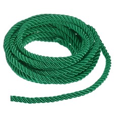 5 Yards Soft Twisted Rope Trim, 8mm Dark Green Polyester Cord for DIY Craft