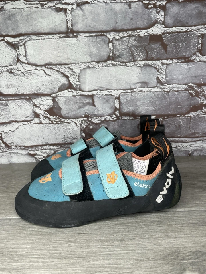 Zapatos Evolv Elektra Azul Doble Correas Azul Melocotón Escalada en Roca Mujeres 36EU/6M EE. UU. Foto 3 de 4