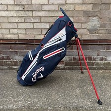 Callaway Hyper Dry C Waterproof Stand Golf Bag Navy Red White 4 Way Divider