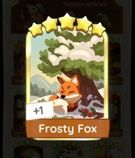 Monopoly 5 Stars 🌟 GOLDEN BLITZ  Sticker FROSTY FOX     🌟  PREORDER 🚚