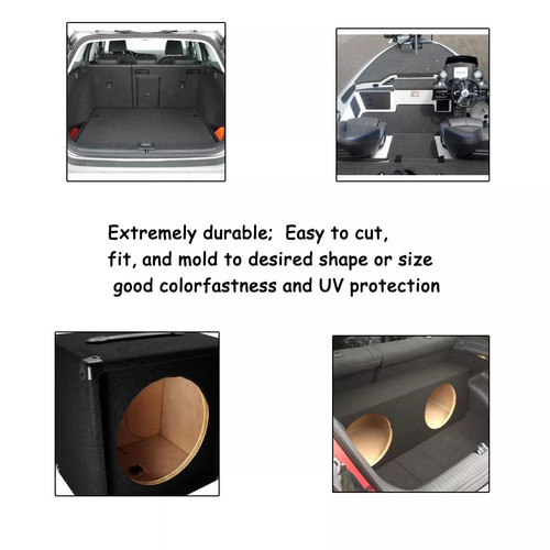 Black Non-woven Fabric Car Carpet Automotive Floor Interior carpets Universal US - Picture 8 of 19