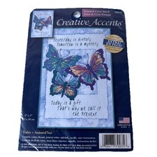 Dimensions TODAY Butterfly Stamped Cross Stitch Kit 79035 Creative Accents 5x7