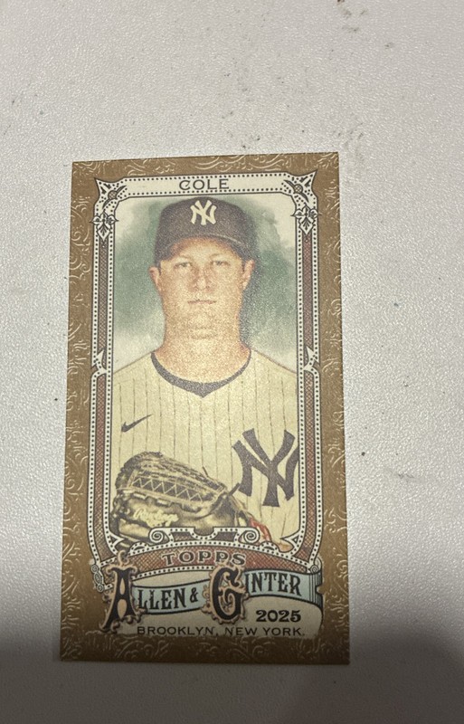 2025 Topps Allen & Ginter - Gerrit Cole #88 Mini Gold Bordered