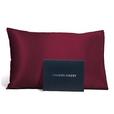 25mm 100 Pure Mulberry Silk Pillowcase Red King U.S. Standard Burgundy