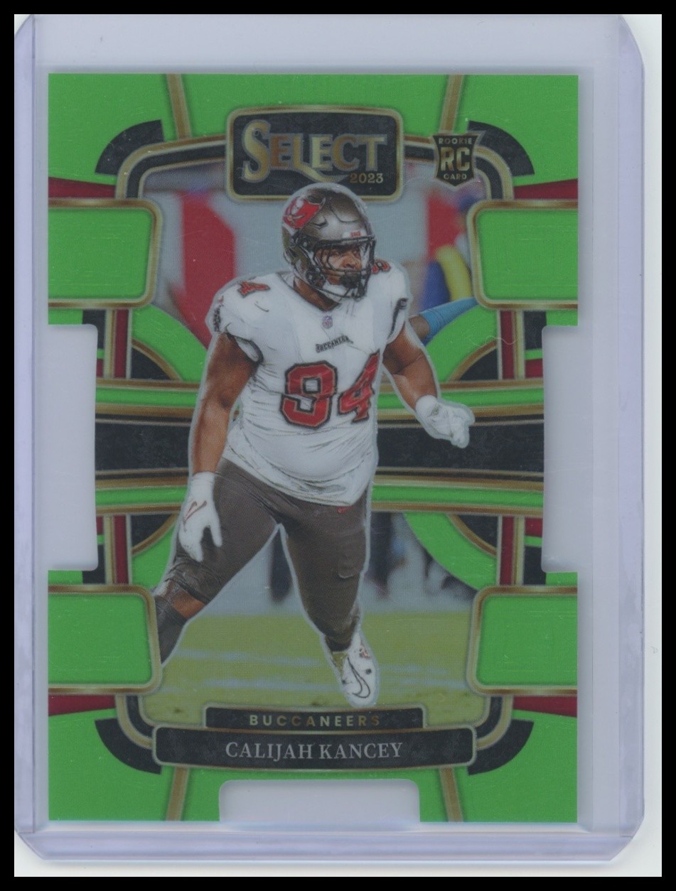 Calijah Kancey Panini Select #93 Die-Cut Neon Green