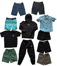 13 Piece Lot Of Youth Boys Size 12 Large 25/26 Mixed Clothing Surf Skate Athleti