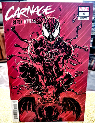 CARNAGE BLACK WHITE BLOOD 4 1:25 RATIO VARIANT STEVEN MOONEY COVER 2021 NM 9.4+