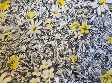 Vintage połowa wieku ok. 1930-40 Bawełniana tkanina kwiatowa 3,5 jarda x 36 cali