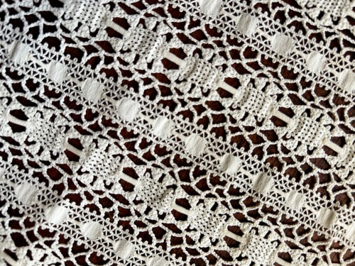 Vintage Edwardian Crochet Lace Trim Petticoat Flounce Yardage 12" x 96" Unused - Picture 5 of 7