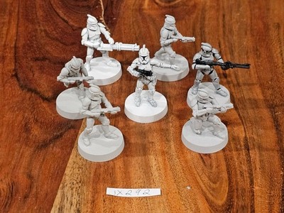Star Wars Legion FFG Republic Clone Troopers x7 Primed No cards/tokens JX292
