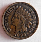 1898 UNITED STATES PENNY - INDIAN HEAD - AU FULL LIBERTY - Big Value - Lot #J15