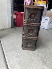 Antique Sewing Machine-Ornate Wooden Drawers-Set Of 3