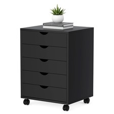 5 Drawer Mobile File Cabinet Under Desk Storage Organization Wheels